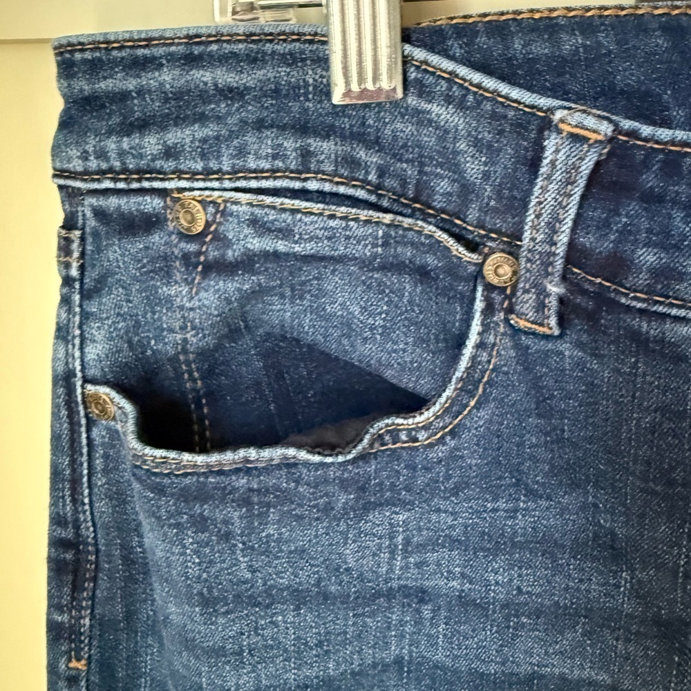 NWOT Talbots Flawless 5-Pocket Blue Jeans SZ 14; Buttons at Ankles - Picture 2 of 12